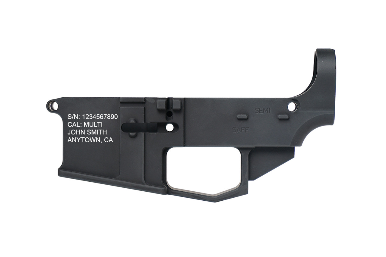 Billet AR-15 80% Lower Receiver - Classic - Engraved | Ghost Gun
