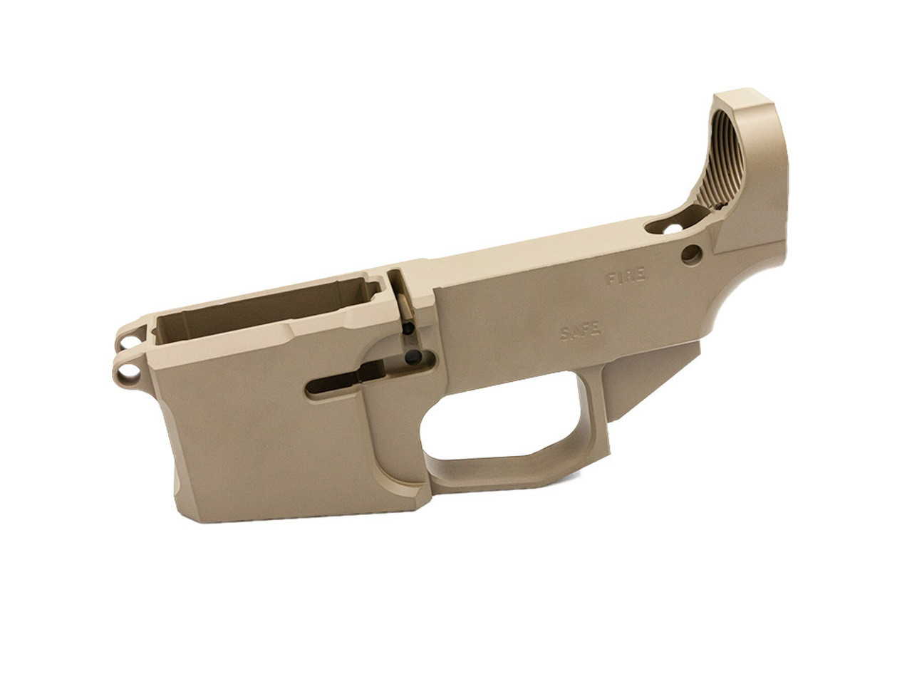 Flat Dark Earth Cerakoted Billet AR-15 80% Lower Receiver | AR-15 80 Lower Receiver Cerakote