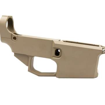 Flat Dark Earth Cerakoted Billet AR-15 80% Lower Receiver