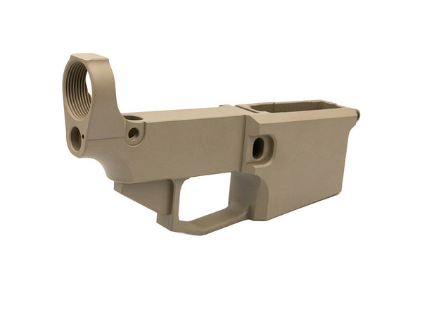 Flat Dark Earth Cerakoted Billet AR-15 80% Lower Receiver - Image 3