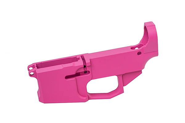Pink Cerakoted Billet AR-15 80% Lower Receiver | Buy Ghost Gun
