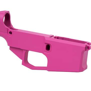 Pink Cerakoted Billet AR-15 80% Lower Receiver