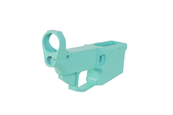 Robin's Egg Blue Cerakoted Billet AR-15 80% Lower Receiver - Image 3