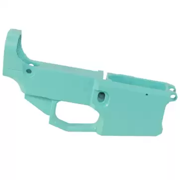 Robin’s Egg Blue Cerakoted Billet AR-15 80% Lower Receiver