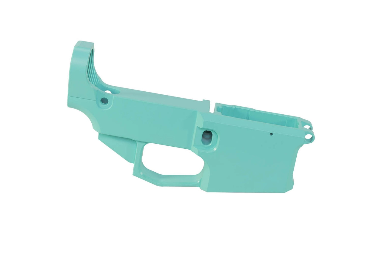 Robin's Egg Blue Cerakoted Billet AR-15 80% Lower Receiver - Image 2