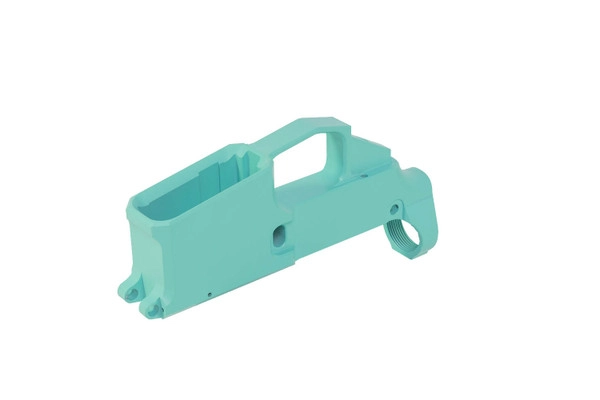 Robin's Egg Blue Cerakoted Billet AR-15 80% Lower Receiver - Image 4