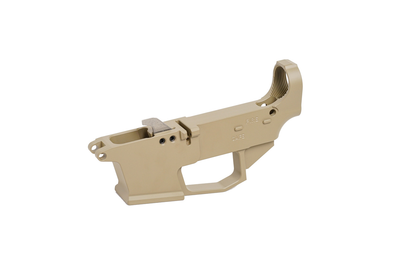 9mm AR-9 80% Lower Receiver - Glock Compatible - FDE | FDE AR-9 9mm 80% Lower - Glock Mag Compatible