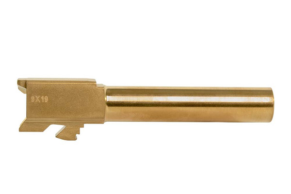 80% Arms 9MM G19 Barrel - Gold - TiN Coat | 9MM Glock19 Barrel