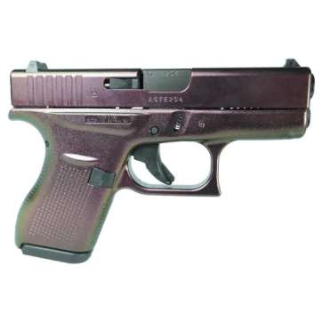 Glock G42 Custom Shimmering Razorback Subcompact .380 ACP 3.25″ 6rds, Rainbow
