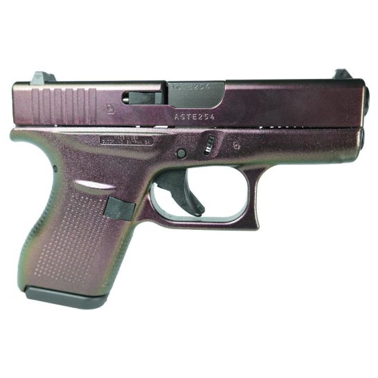 Glock G42 Custom Shimmering Razorback Subcompact .380 ACP 3.25" 6rds, Rainbow | Buy Glock G42 Custom Shimmering Razorback Subcompact .380 ACP 3.25" 6rds, Rainbow