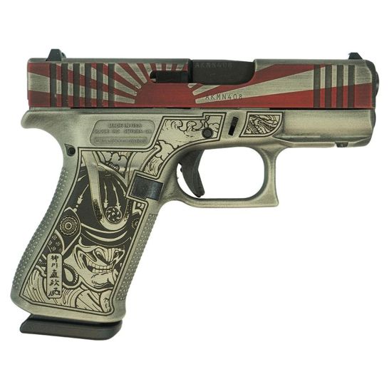 Glock G43X Rising Sun Bushido Subcompact 9mm 3.41" 10rds, Battleworn | Buy Glock G43X Rising Sun Bushido Subcompact 9mm 3.41" 10rds, Battleworn