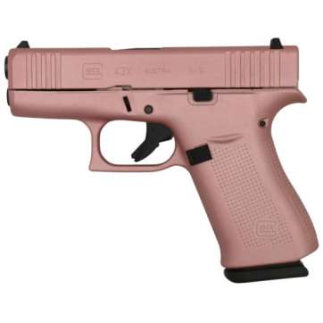 Glock 43X 9mm Pistol, 3.41″ Barrel, Fixed Sights, Rose Gold – UX4350204