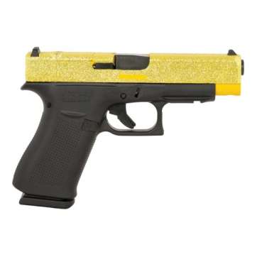 Glock G48 MOS 9mm 4.17″ 10rd Pistol, Black/Gold