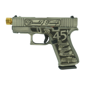 Glock 43X 9mm 3.9″ Trump Gold Barrel 10rd Pistol w/ Front Rails – UX4350201FRTGB