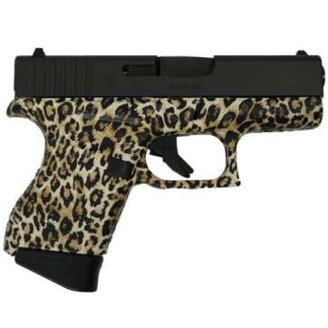 Glock G43 Custom Leopard Print Subcompact 9mm 3.41″ 6rds, Leopard Print