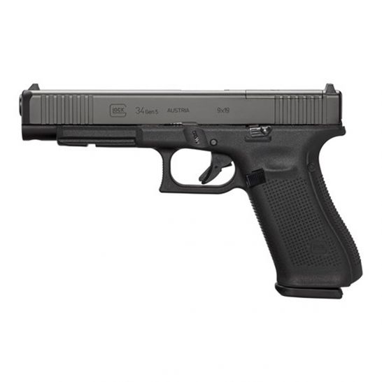 Glock 34 MOS Gen 5 9mm Pistol with Front Serrations, Black - PA343S103M | Buy Glock 34 MOS Gen 5 9mm Pistol with Front Serrations, Black - PA343S103M
