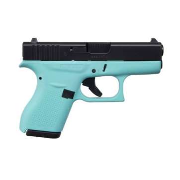 Glock 42 .380 ACP Pistol, Robin’s Egg Blue/Black – ACG-00834