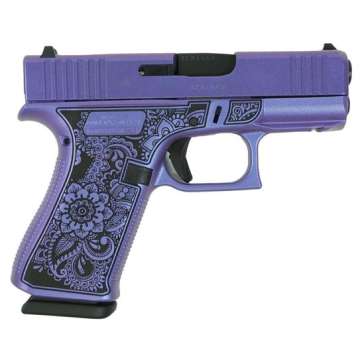 Glock G43X Mandala Subcompact 9mm 3.41″ 10rds, Purple Pearl
