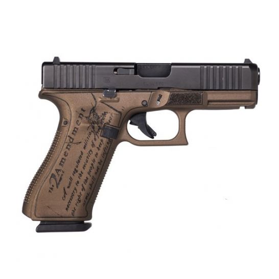 Glock G45 Gen5 9mm 17rd "2nd Amendment" Pistol, Bronze - PA455S203-2A | Buy Glock G45 Gen5 9mm 17rd "2nd Amendment" Pistol, Bronze - PA455S203-2A