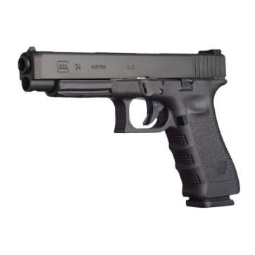 Glock 34 Gen 3 5.31″ 9mm Pistol, Black – PI3430103