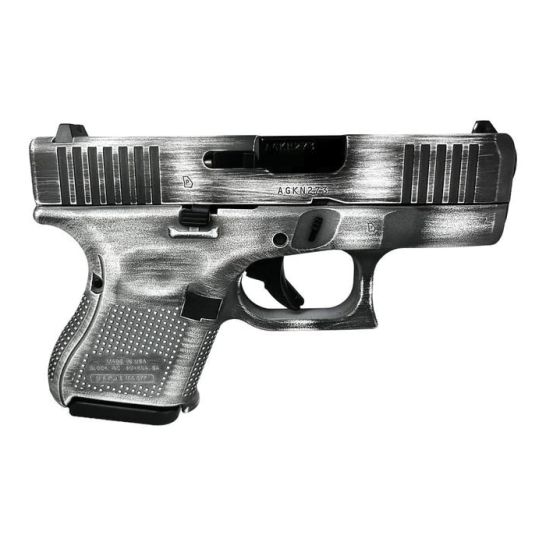 Glock G26 Gen 5 Custom Distressed White Subcompact 9mm 3.43" 10rds, Distressed White | Buy Glock G26 Gen 5 Custom Distressed White Subcompact 9mm 3.43" 10rds, Distressed White
