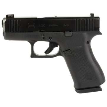 Glock 43X 9mm Pistol, 3.41″ Barrel, Night Sights, Black – PX4350301UC