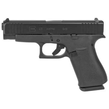 Glock 48 9mm Pistol, 4.17″ Barrel, Fixed Sights, Black – G48AUT