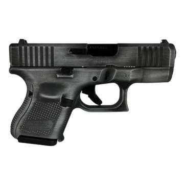 Glock G26 Gen 5 Custom Distressed Crushed Silver Subcompact 9mm 3.43″ 10rds, Silver