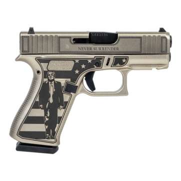 Glock 43X “Trump Fight” 9mm 34″ 10rd Pistol, Silver – UX4350201FRTF43