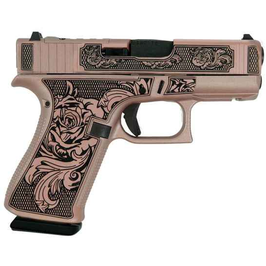 Glock G43X Glock & Roses II Subcompact 9mm 3.41" 10rds, Pink | Buy Glock G43X Glock & Roses II Subcompact 9mm 3.41" 10rds, Pink