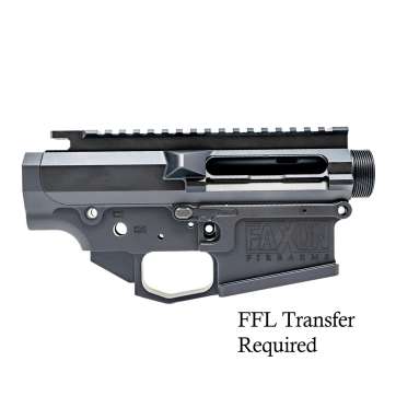 Faxon Billet AR-10 Receiver Set – Upper & Lower, Stripped, Anodized Black