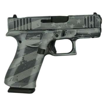Glock G43X USA Flag Subcompact 9mm 3.41″ 10rds, Distressed Gray