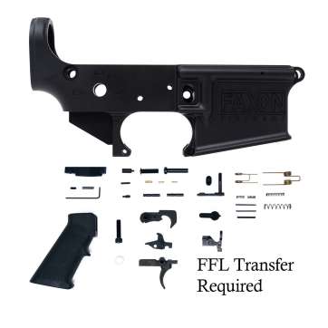 Faxon AR-15 Forged Receiver – Stripped, Anodized Black, With Completion Kit