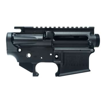 Faxon AR-15 Forged Receiver Set – Upper & Lower, Stripped, Anodized Black