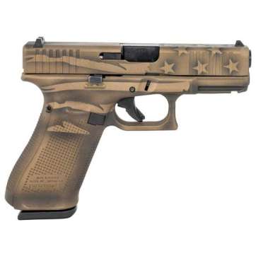 Glock G45 Gen5 MOS 9mm Pistol 4.09″ 17rd, Burnt Bronze Flag