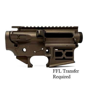 Faxon X-Tra Lite AR-15 Receiver Set – Upper & Lower, stripped, Midnight Bronze Cerakote