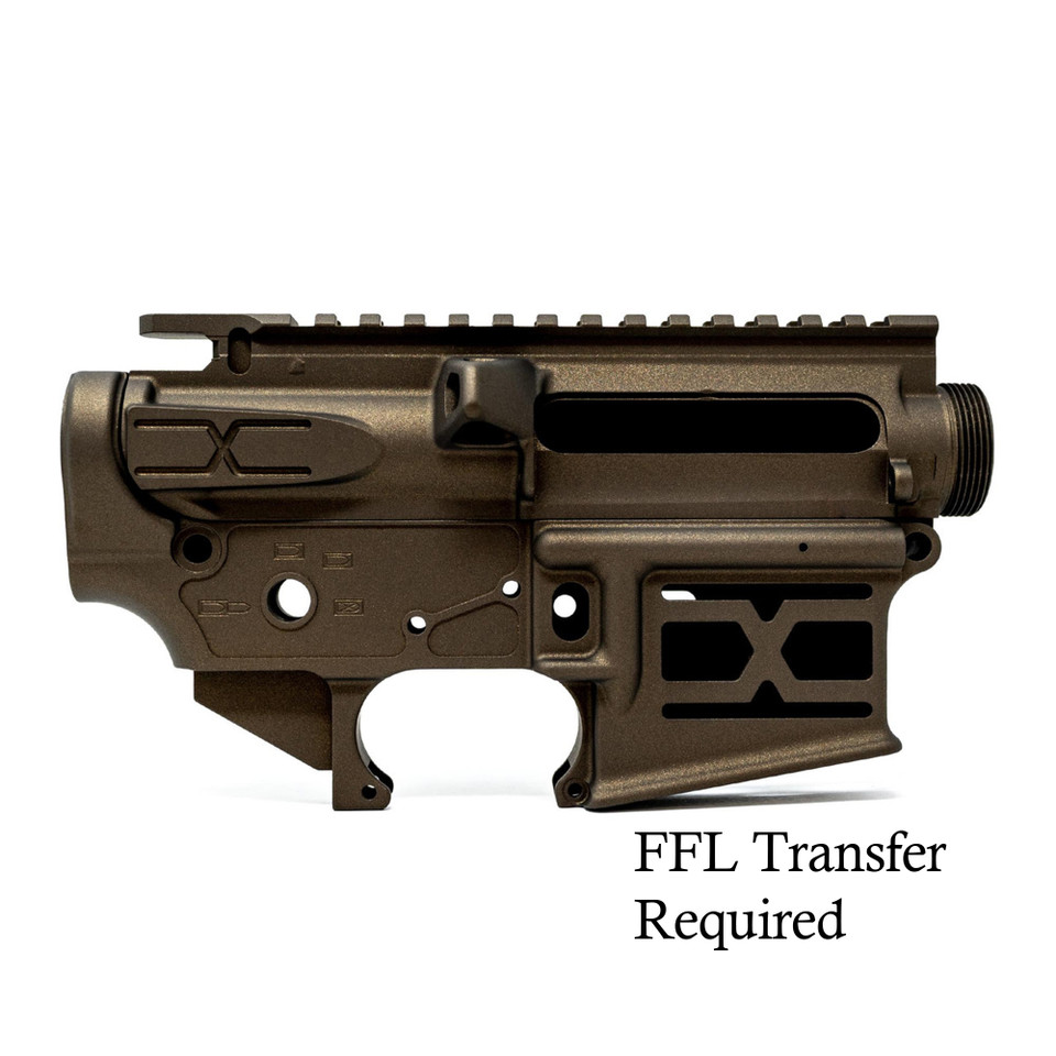 Faxon X-Tra Lite AR-15 Receiver Set - Upper & Lower, stripped, Midnight Bronze Cerakote | Buy Faxon X-Tra Lite AR-15 Receiver Set - Upper & Lower, stripped, Midnight Bronze Cerakote