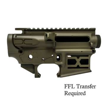 Faxon X-Tra Lite AR-15 Receiver Set – Upper & Lower, stripped, OD Green Cerakote