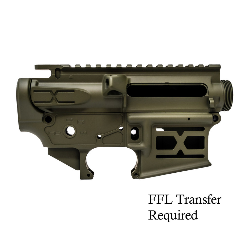 Faxon X-Tra Lite AR-15 Receiver Set - Upper & Lower, stripped, OD Green Cerakote | Buy Faxon X-Tra Lite AR-15 Receiver Set - Upper & Lower, stripped, OD Green Cerakote
