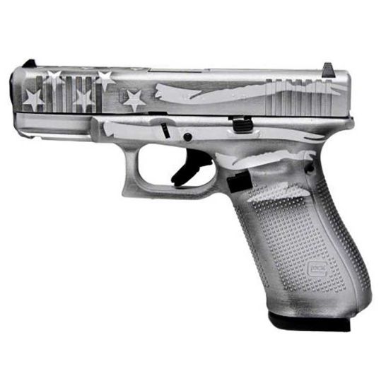 Glock G45 9mm Pistol 4.02" 17rd Battleship Gray Distressed Flag- PA455S204 | Buy Glock G45 9mm Pistol 4.02" 17rd Battleship Gray Distressed Flag- PA455S204