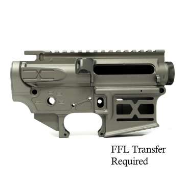 Faxon X-Tra Lite AR-15 Receiver Set – Upper & Lower, stripped, Titanium Cerakote