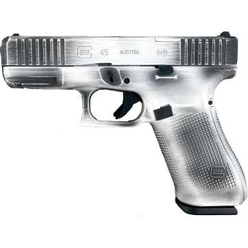 Glock 45 Gen 5 MOS 9mm 4.02″ 17rds Distressed Stormtrooper White
