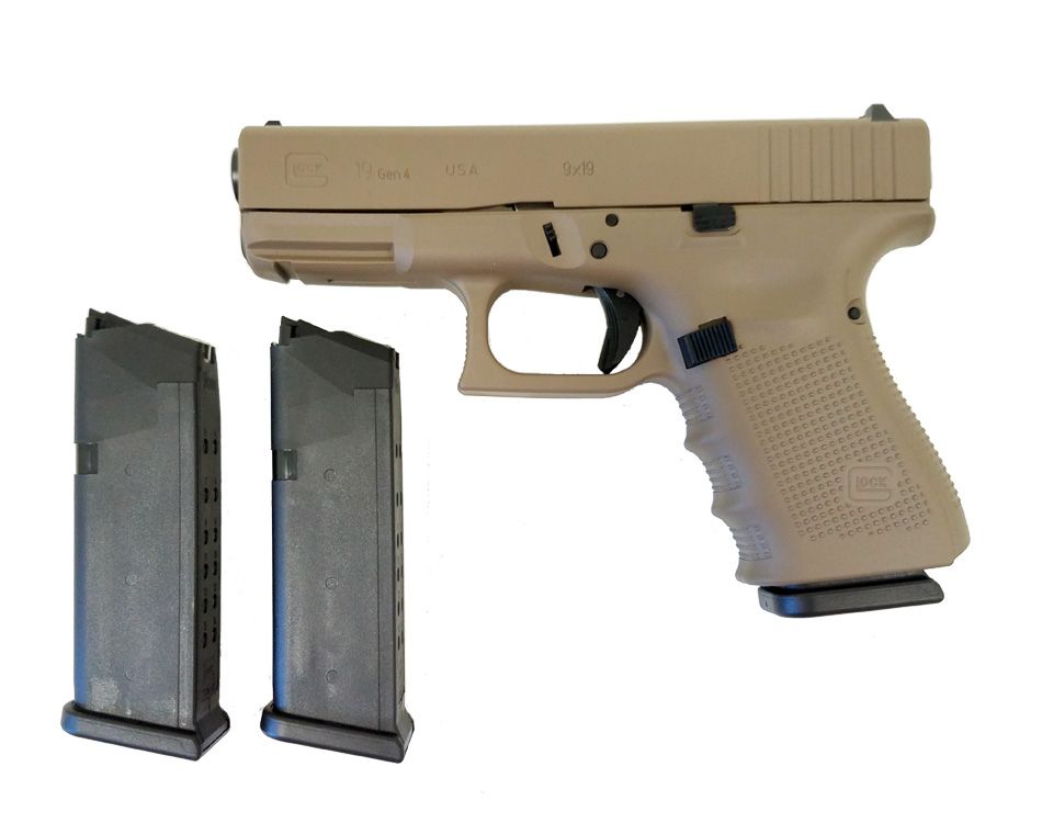 Glock 19 Gen4 9mm Pistol Magpul FDE Frame and Slide - UG1950203MPDE | Buy Glock 19 Gen4 9mm Pistol Magpul FDE Frame and Slide - UG1950203MPDE