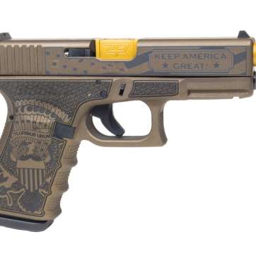 Glock G19 Gen4 Compact “Trump” Edition 9mm Pistol Threaded Barrel – G19050203T