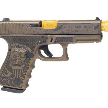 Glock G19 Gen4 Compact “Trump” Edition 9mm Pistol Threaded Barrel – GLUG1950203T
