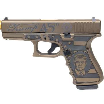 Glock G19 Gen4 Compact “Trump” Edition 9mm Pistol Threaded Barrel – GLUG1950203T