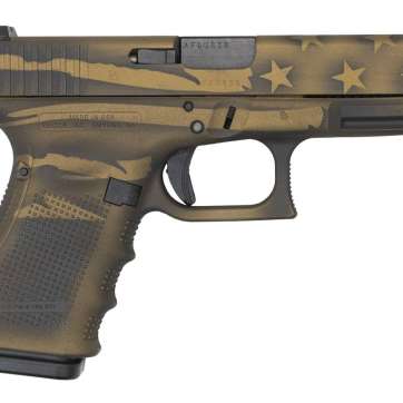 Glock 23 Gen4 .40 S&W Pistol 10rd 4″ Battlefield Grey Distr. Flag – UG2350204