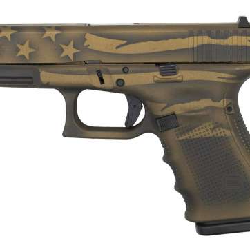 Glock 23 Gen4 .40 S&W Pistol 10rd 4″ Battlefield Grey Distr. Flag – UG2350204