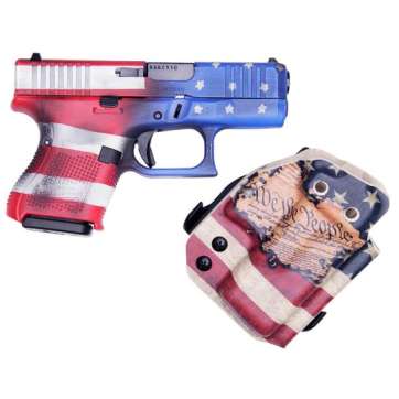 Glock G26 Gen5 9mm 3.5″ 10rd Pistol, Constitutional Carry Flag – UA265S204-CC