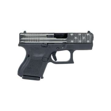 Glock G26 Gen5 9mm 3.43″ 10rd Pistol, Elite Titanium Battle Flag – UA265S201ETBF